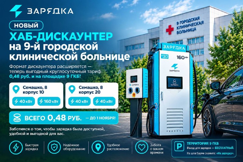 ФОРМАТ ДИСКАУНТЕРА РАСШИРЯЕТСЯ — ТЕПЕРЬ ВЫГОДНЫЙ КРУГЛОСУТОЧНЫЙ ТАРИФ 0,48 РУБ. И НА ПЛОЩАДКЕ 9 ГКБ!